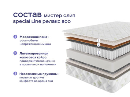 Кровать Димакс Лероса с п/м + матрас Мистер Слип Special Line релакс 500 1472