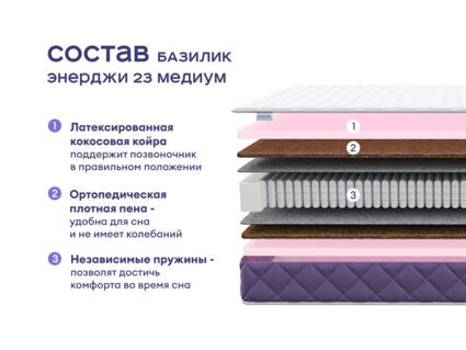 Кровать Димакс Лероса с п/м + матрас Базилик Энерджи 23 медиум 1472
