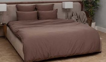 Комплект постельного белья коричневое BOVI SOFT SATEEN шоколадный